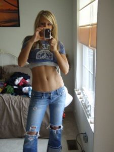 Cute Fit Girl In Jeans